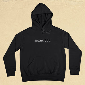 THANK GOD. Hoodie "English" - Black